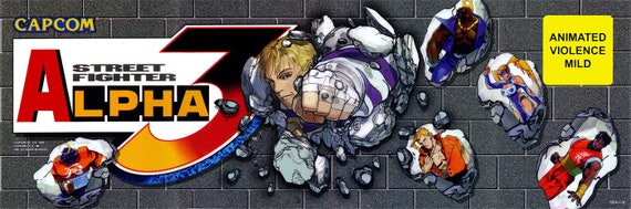 Street Fighter Alpha 3 Arcade Marquee For Reproduction Etsy