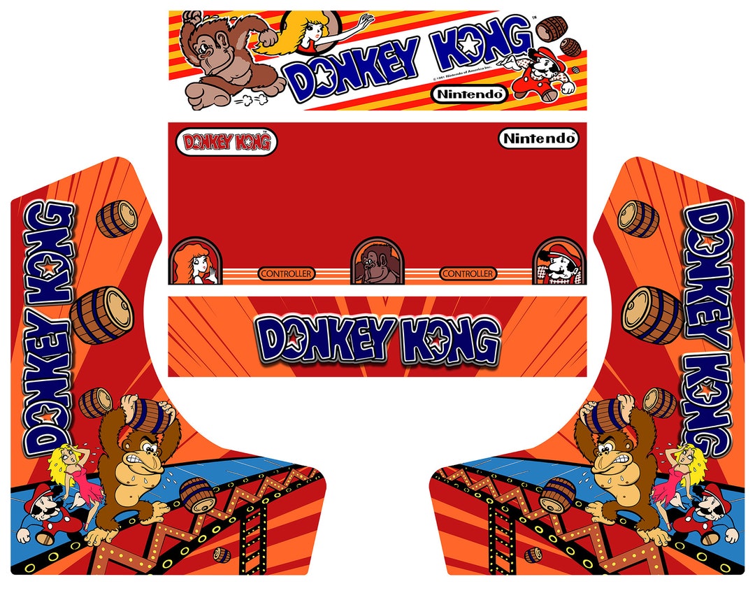 Donkey Kong Bartop Arcade Side Art Arcade Graphics Marquee Cpo
