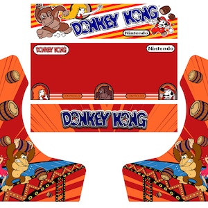 Donkey Kong Bartop Arcade Side Art Arcade Cabinet Graphics Marquee Cpo Button Panel