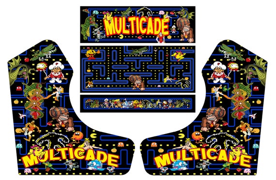 Micro Multicade Arcade Graphics Stickers - Etsy