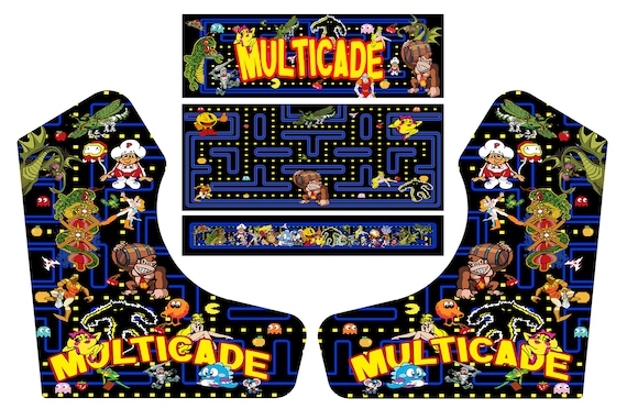 Micro Multicade Arcade Graphics Stickers - Etsy