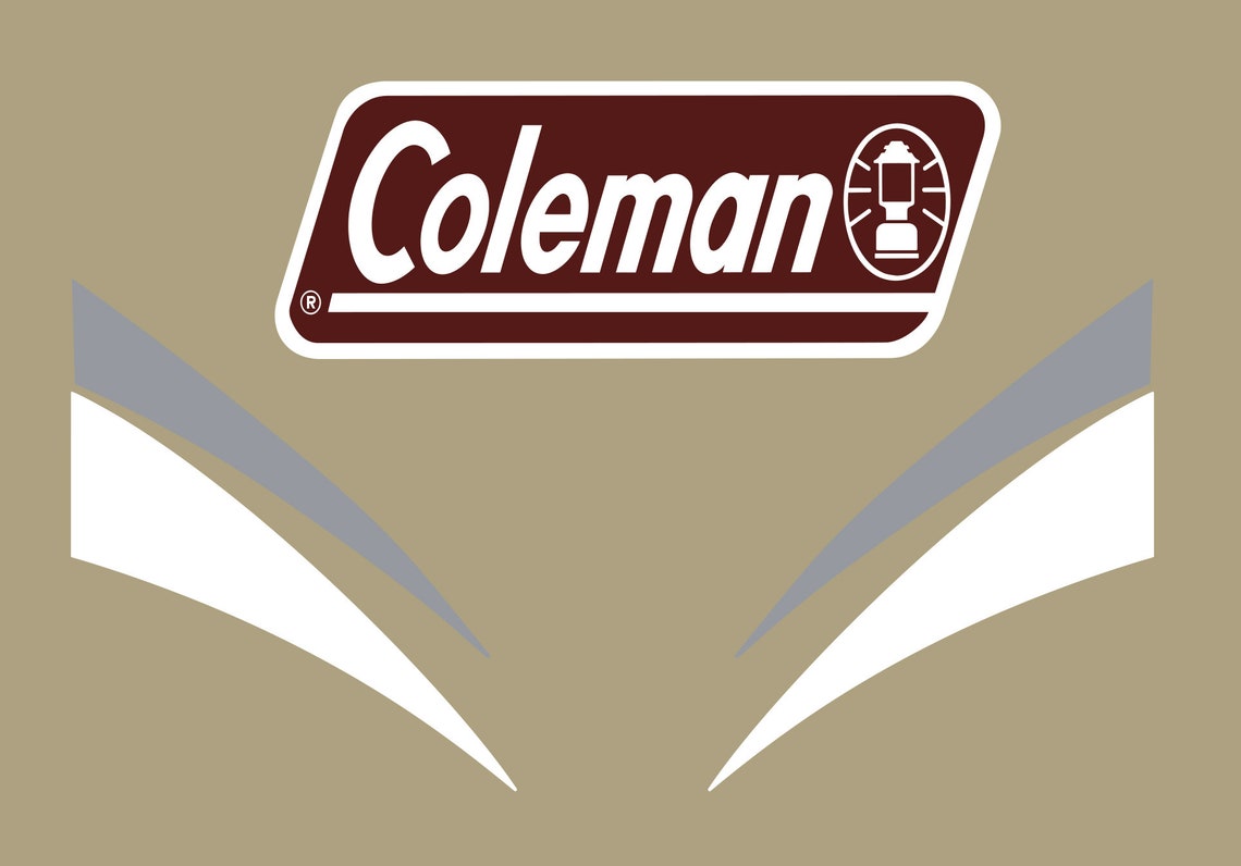 5 Rv Trailer Camper Coleman Logo Stripes Graphics Decals Etsy