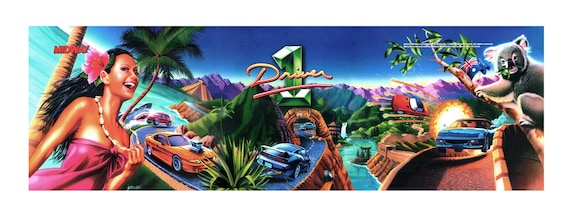 Cruisin (cruis'n) World Nintendo Driver 1 Arcade Marquee Header