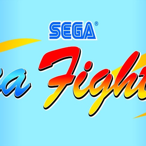 Sega Virtua Fighter 2 Arcade Marquee For Reproduction Header/Backlit Sign