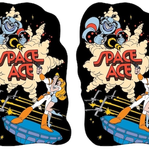Space Ace Side Art Panels Cabinet Graphics Stickers Reproduction