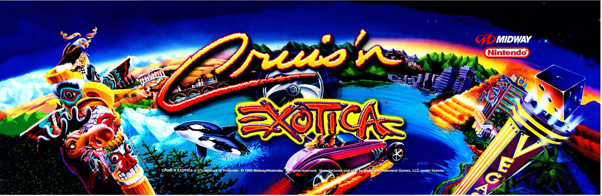 Cruisin (cruis'n) Exotica Arcade Marquee Header/backlit Sign - Etsy