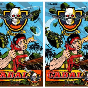 Cabal Upright Side Art Panel Cabinet Graphics Stickers Reproduction