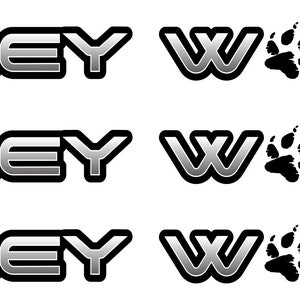 May include: A repeating pattern of the words "GREY WOLF" in a bold, stylized font. The word "GREY" is in a silver color with a black outline. "WOLF" is in the same style, with a paw print graphic replacing the "O".