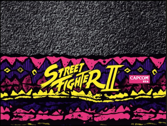 Street Fighter 2 Arcade Cabinet Graphics Reproduction Marquee Etsy