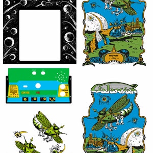 Galaxian Arcade 1up Sideart Marquee CPO Kickplate Bezel Graphics Set