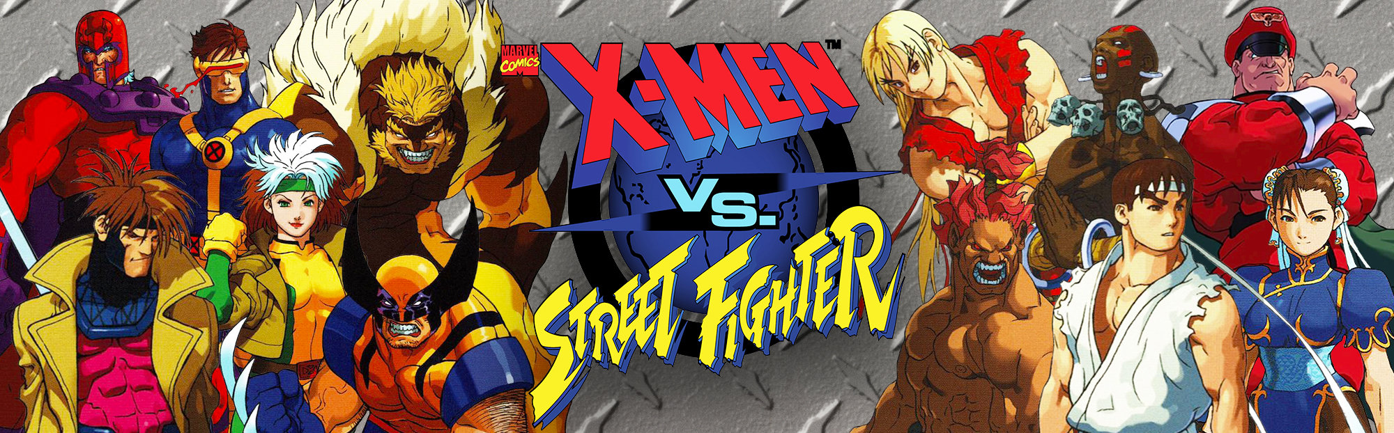 X-men Vs Street Fighter Arcade Marquee for Header/backlit Sign - Etsy