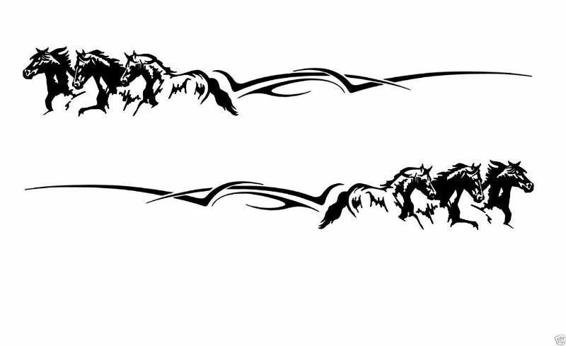 2 Large RV Horse Trailer Decals Graphics Stickers -904