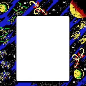 Galaga Arcade Monitor Bezel Sticker/Decal