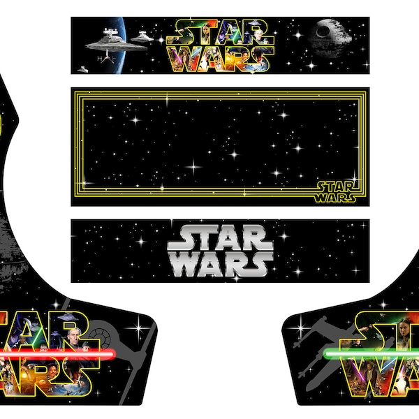 Star Wars Bartop Arcade Side Art Arcade Cabinet Graphics Marquee CPO