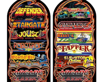 Multicade Mame Classics Side Art Arcade Cabinet Graphics Decals 3pc ...