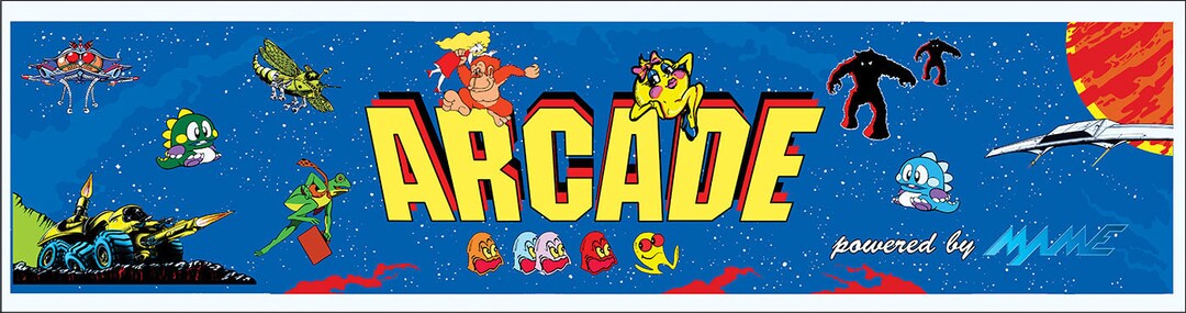 ※mame※ Mame Arcade Multicade Classics Marquee for Reproduction