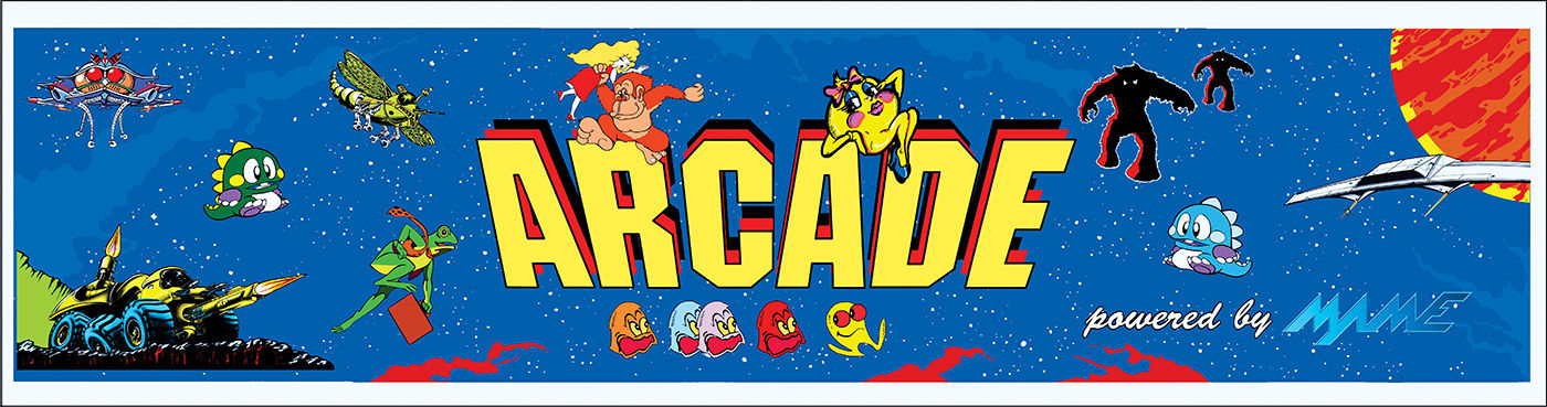 #mame❄ Mame Arcade Multicade Classics Marquee for Reproduction