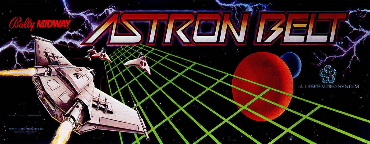 Astron Belt Arcade Marquee for Reproduction Midway/bally Header