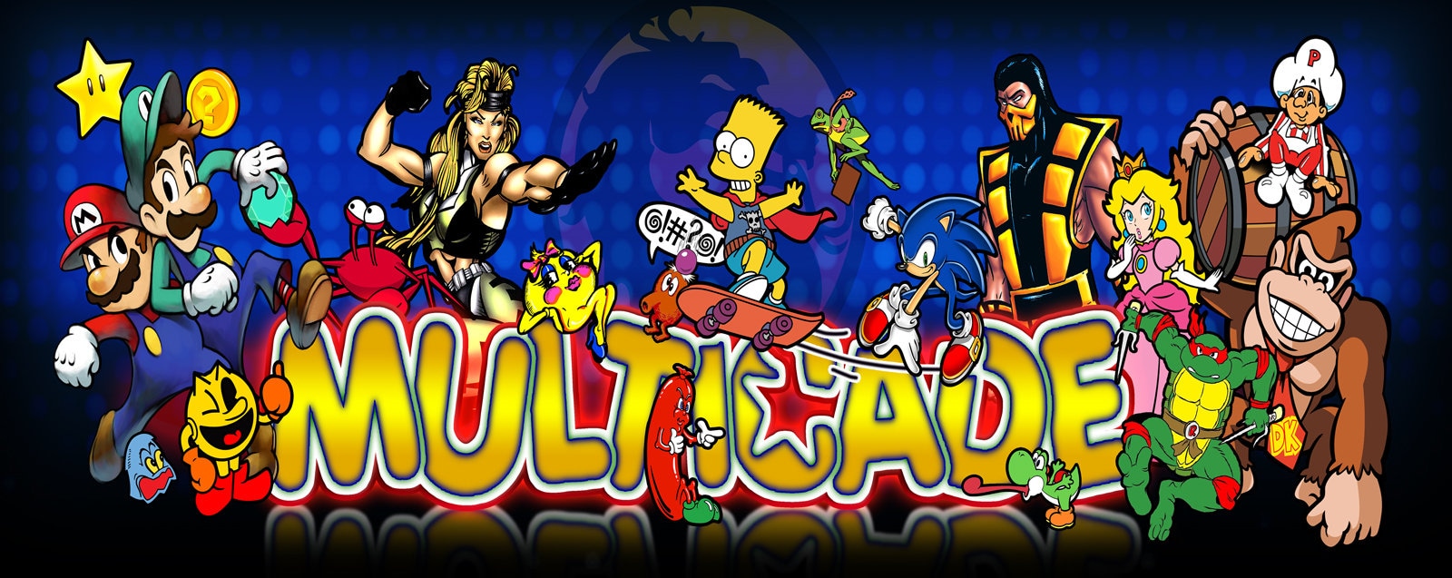 Mame Arcade Multicade Marquee for Reproduction Header