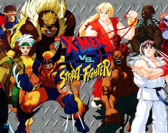 X-men Vs Street Fighter - Dynamo Big Blue Arcade Marquee for