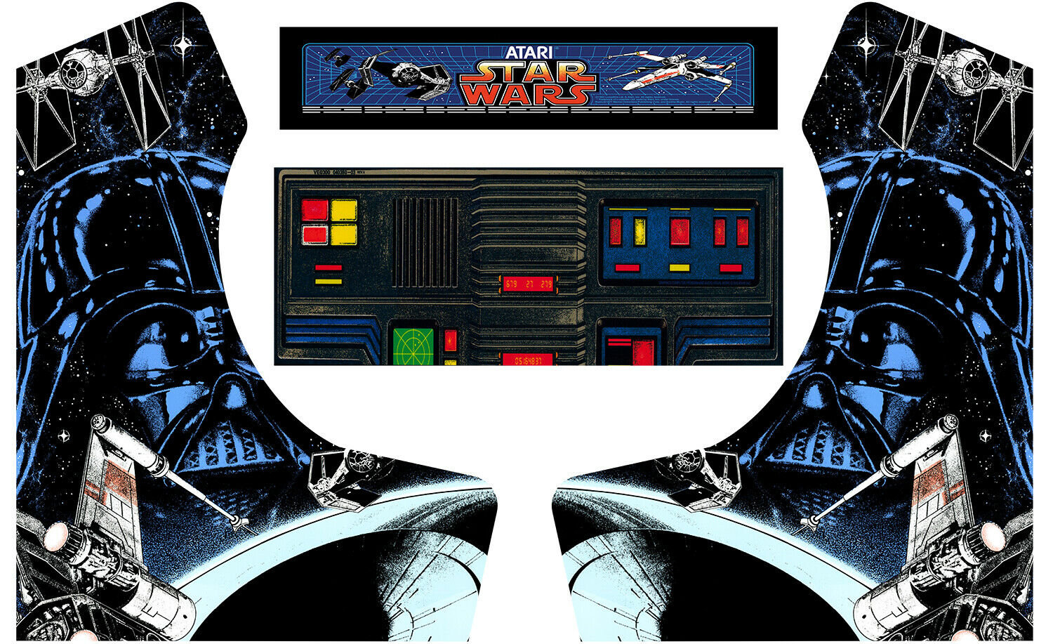 Star Wars Bartop Arcade Side Art Arcade Cabinet Graphics Marquee CPO