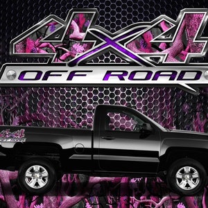 2 4x4 Off Road Truck Camouflage Camo Truck Bed Decals Stickers-BOP