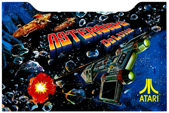 Arcade1up Cabinet Asteroids Arcade Game Marquee Graphic Decal Sticker 
