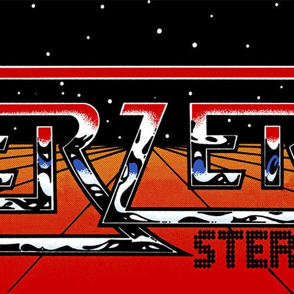 Stern Berzerk Arcade Marquee For Reproduction Header/Backlit Sign