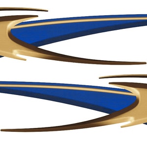 2 RV trailer camper boat graphic decal stripes -964-2