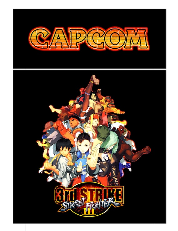 1up Street Fighter 3 3rd Strike Arcade Cabinet Kickplate J-panel