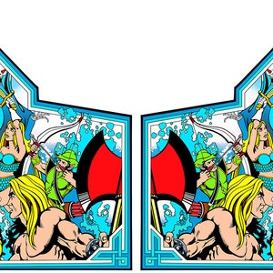 Gauntlet Side Art Panels Arcade Cabinet Graphics Stickers Reproduction