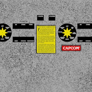 Street Fighter 2 Champion Edition Arcade Control Panel Overlay