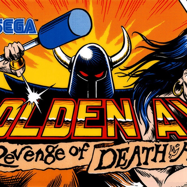 Golden Axe The Revenge of Death Adder Sega Arcade Marquee For Backlit Sign