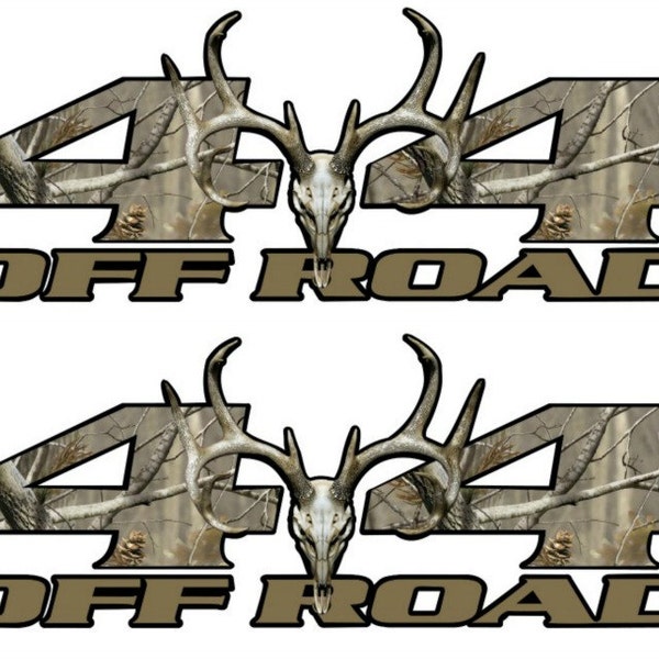 Pair 4x4 Off-Road Dodge Chevy Ford Truck Camo Truck Stickers Decals-T-11-3