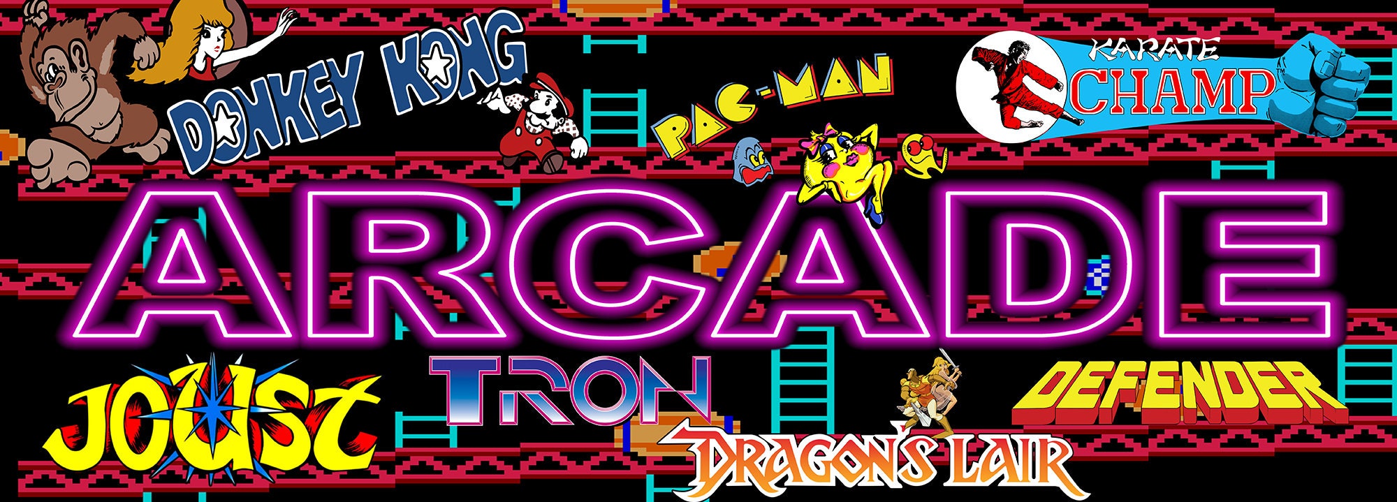 #mame❄ Mame Arcade Multicade Classics Marquee for Reproduction