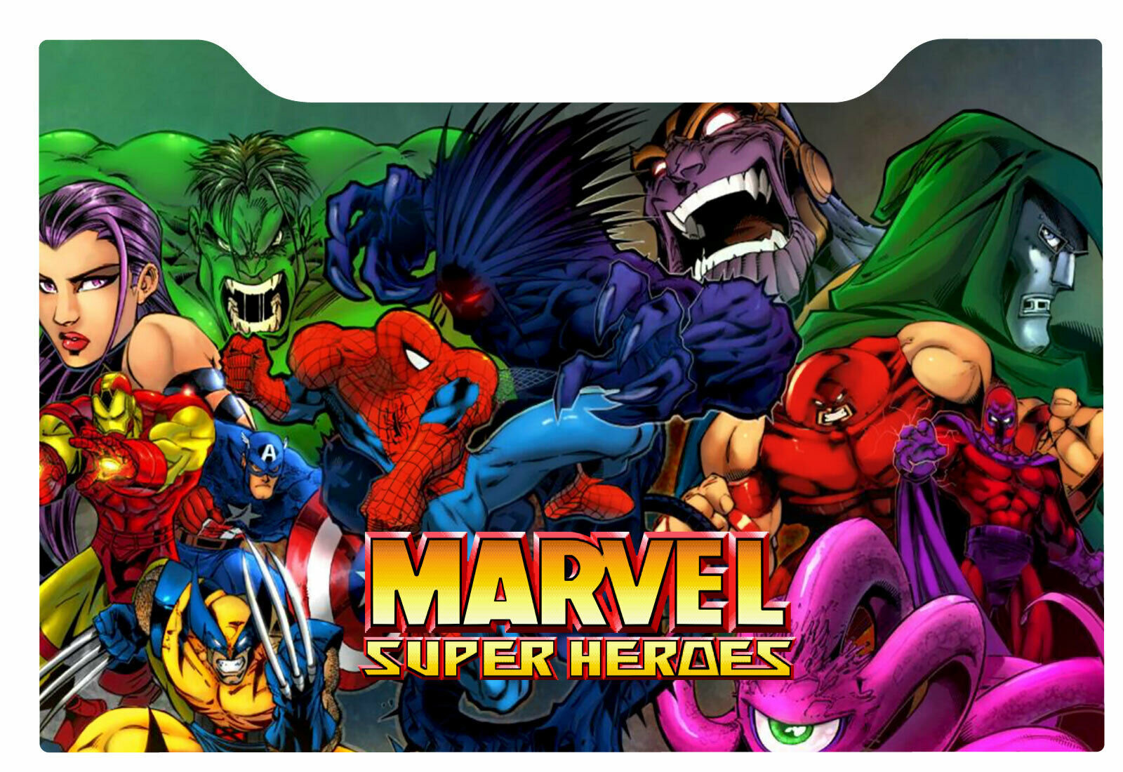 Marvel Super Heroes Vs SF Arcade 1up Cabinet Riser Graphic Decal ...