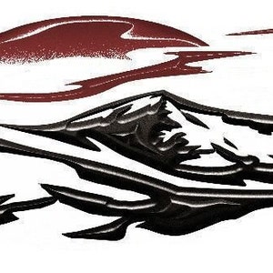 1 RV Trailer Camper Mountain Graphic Decal -724-8