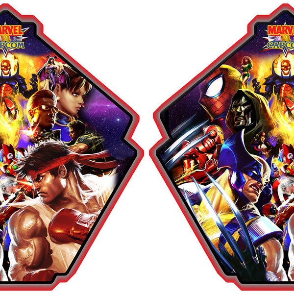 Multicade Marvel Vs Capcom Arcade Side Art Cabinet Graphics For Reproduction