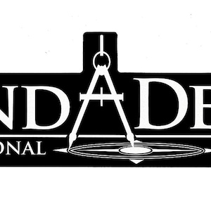 May include: Black and white logo for Grand A Design Recreational Vehicles. The logo features a compass and the words "Grand A Design" in white text on a black background.