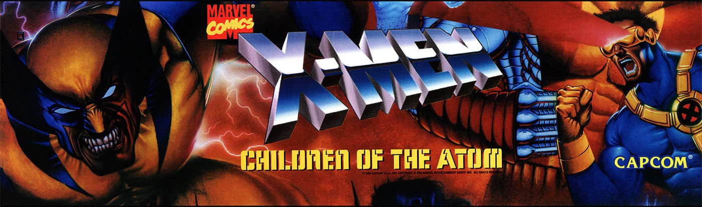 X-men Children of the Atom Arcade Marquee for Header/backlit Sign