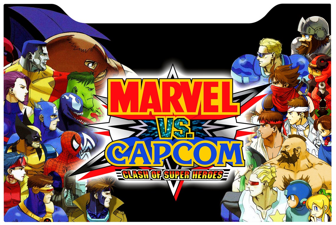Marvel Super Heroes Vs Capcom Arcade 1up Cabinet Riser Graphic - Etsy