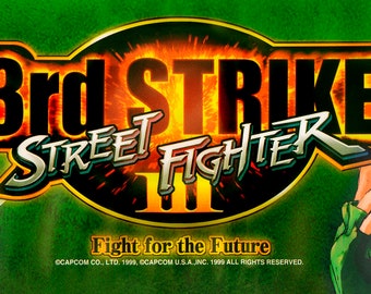Street Fighter 3 3rd strike Arcade Marquee For Reproduction Header/Backlit Sign