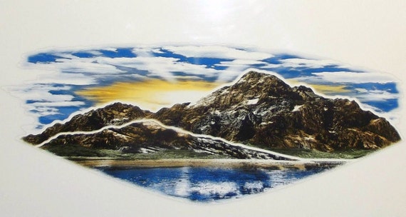 1 RV TRAILER CAMPER MOUNTAIN SCENE GRAPHIC DECAL-64