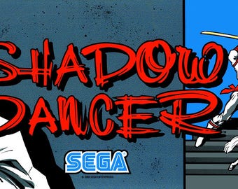 Marquesina de arcade Shadow Dancer para encabezado de reproducción/letrero retroiluminado