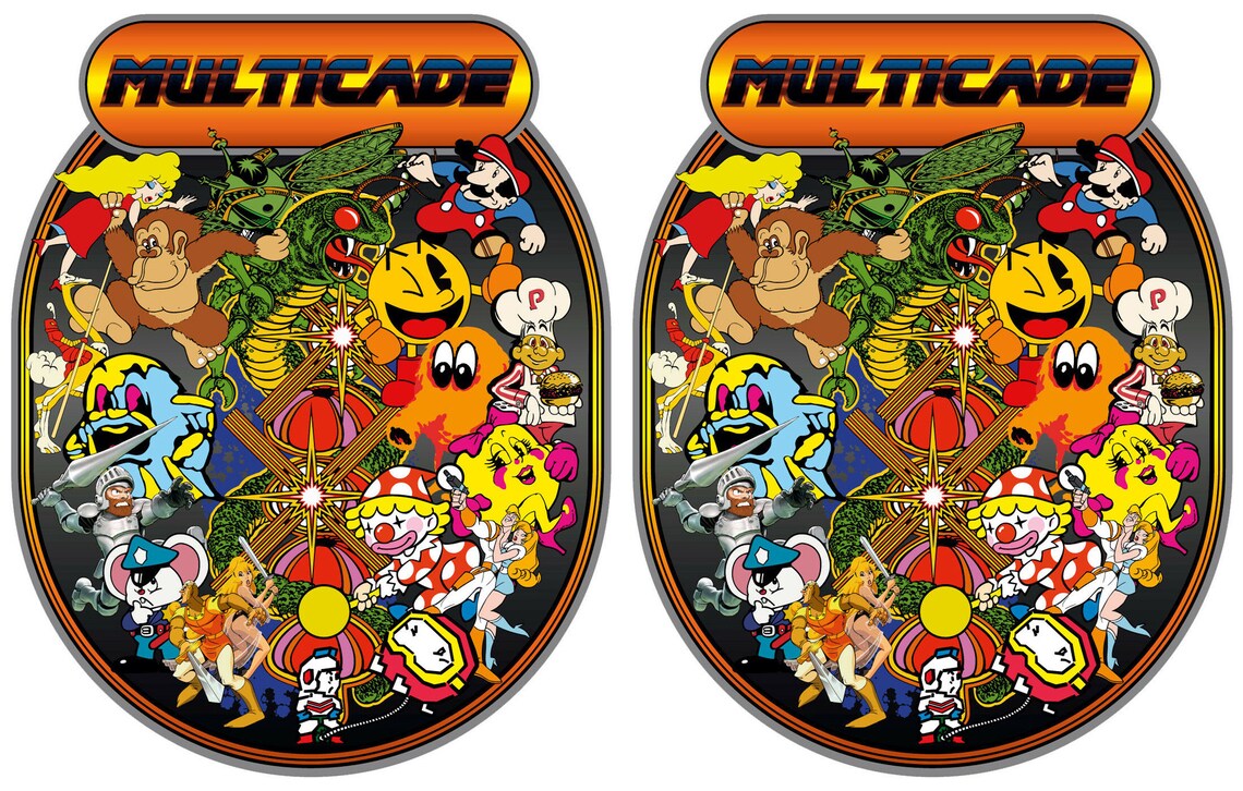 Mame Multicade Classics Side Art Arcade Graphics Etsy