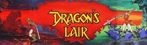 Dragon S Lair Arcade Marquee For Reproduction Etsy