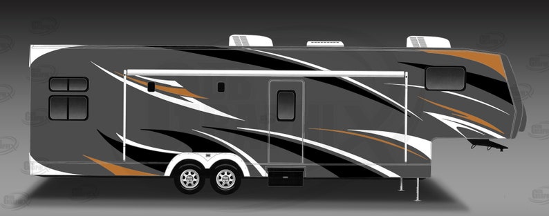 RV, Trailer Hauler, Camper, Motor-home Large Decals/graphics Kit K-0011 ...