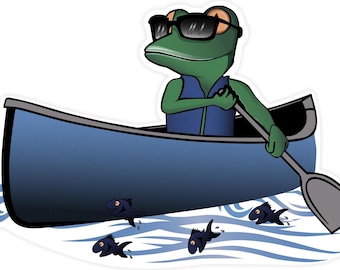 1 RV Camper Trailer R-Pod Frog Decal Graphic-3081-3