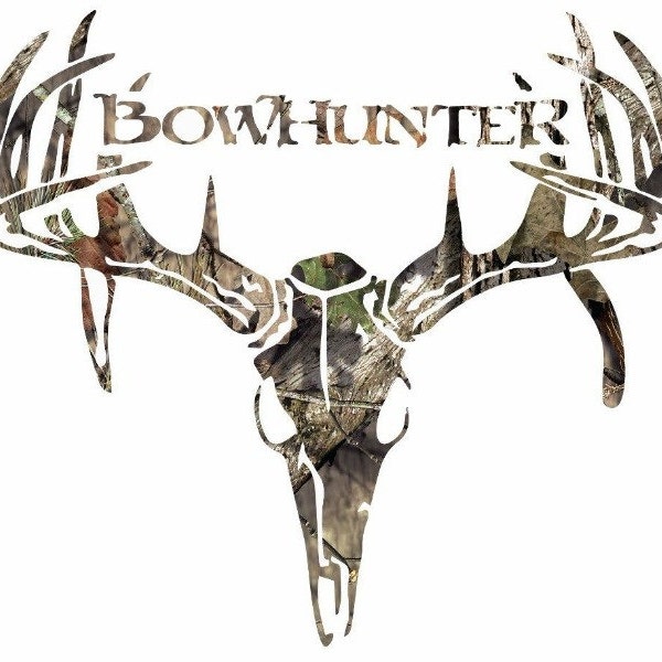 Bow Hunting Deer Rack Camo Windshield Decal Sticker