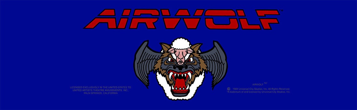 Air Wolf Arcade Marquee for Reproduction Header/backlit Sign - Etsy